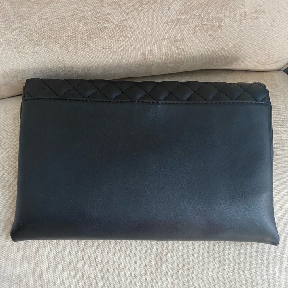 J.Crew Black clutch bag with chain link strap. - Picture 3 of 11